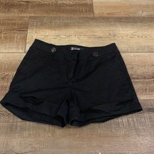 Black cotton shorts